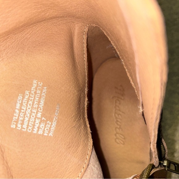 Madewell The Mira Side-Seam Ankle Boot tan brown leather size 7 booties - Picture 7 of 8